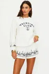 Beach Riot Devyn Oversized Sweatshirt In Regatta Anchor In White
