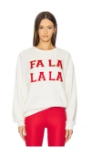 Beach Riot Devyn Fa La La La Oversized Sweatshirt In White