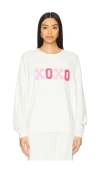 Beach Riot Devyn Xoxo Graphic Sweatshirt In Xoxo Cream