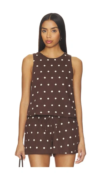 Beach Riot Dollie Sleeveless Top In Brown