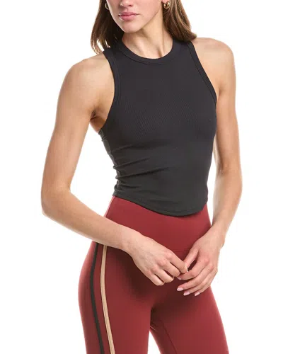 Beach Riot Donna Crop Tank Top In Black