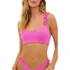 Beach Riot Effie Shimmer Bikini Top In Petal Pink Scrunch