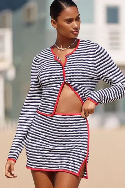Beach Riot Eli Jacquard Striped Mini Skirt