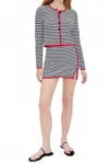 Beach Riot Eli Jacquard Striped Mini Skirt In Black