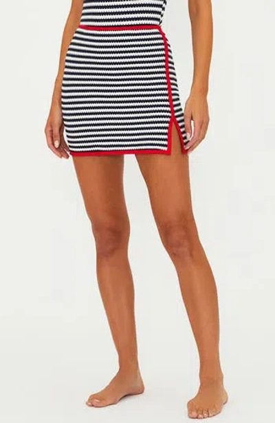 Beach Riot Eli Stripe Knit Cover-up Miniskirt In Multi