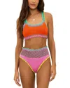 Beach Riot Elliot Crochet Bikini Top In Technicolor Rays