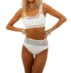 Beach Riot Elliot Crochet Bikini Top In White