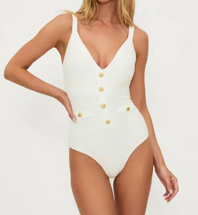 Beach Riot Eloise One Piece Swimsuit In I Do Ivory In White