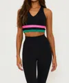 Beach Riot Elora Top In Forest Lagoon Colorblock