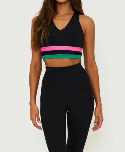 Beach Riot Elora Top In Forest Lagoon Colorblock