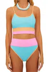 Beach Riot Emmy Bikini Bottom In Crush Colorblock In Multi