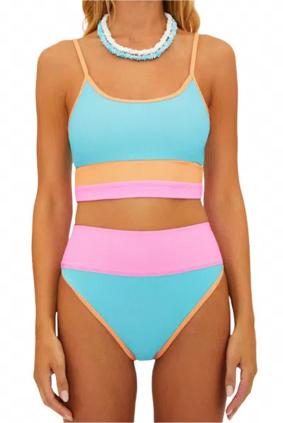 Beach Riot Emmy Bikini Bottom In Crush Colorblock In Multi