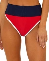 Beach Riot Emmy Bottom Bikini In Americana Colorblock In Americana