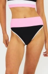 Beach Riot Emmy Bikini Bottoms In Prism Pink
