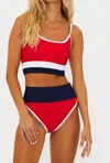 Beach Riot Emmy Bottom Bikini In Americana Colorblock In Multi