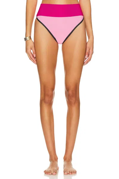 Beach Riot Emmy Bottom In Amour Colorblock In Pink