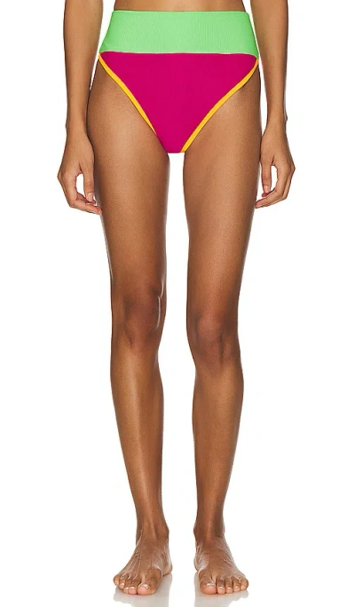 Beach Riot Emmy Bottom In Neon Sunset Colorblock