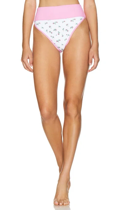 Beach Riot Emmy Bottom In Peony Blossom Colorblock