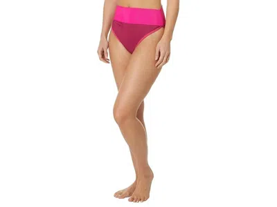 Beach Riot Emmy Bottom Swimwear Women's Pink Stretch High Waisted Buu553