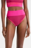 Beach Riot Emmy Colorblock High Waist Bikini Bottoms