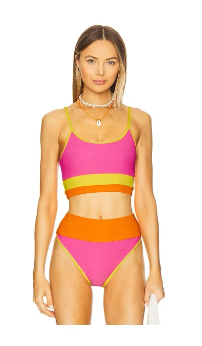 Beach Riot Eva Bikini Top In Yellow