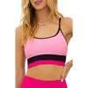 Beach Riot Eva Bikini Top In Amour Colorblock