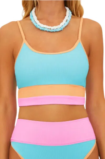 BEACH RIOT EVA BIKINI TOP IN CRUSH COLORBLOCK
