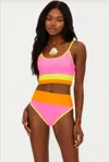 Beach Riot Eva Bikini Top In Multi