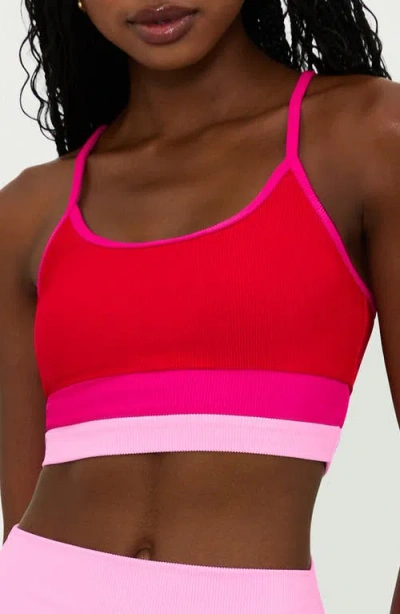 Beach Riot Eva Colorblock Bikini Top In Gumdrop Colorblock