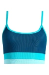 Beach Riot Eva Colorblock Bikini Top In Seashore Coast