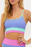 Beach Riot Eva High Tide Color Blocked Bikini Top