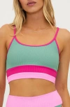 BEACH RIOT BEACH RIOT EVA RIB COLORBLOCK BIKINI TOP