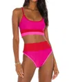 BEACH RIOT EVA TOP IN FUCHSIA RED NEON PINK