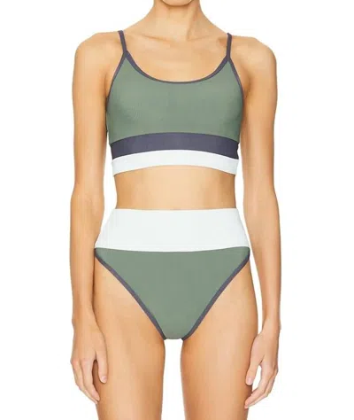 Beach Riot Eva Top In Palm Paridise In Green
