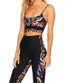 Beach Riot Eva Top In Rainbow Zebra In Multi