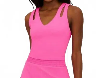 Beach Riot Evelina Active Tank In Strawberry In Pink