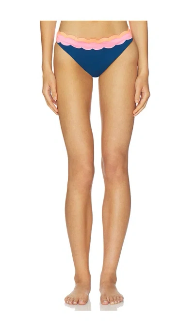Beach Riot Fay Bikini Bottoms Seashell Isle Colorblock In Pink