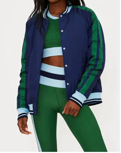 Beach Riot Flight Jacket In Ivy Colorblock In Multi