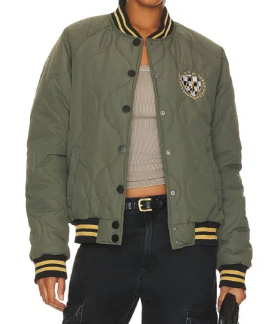 Beach Riot Flight Jacket In Olive In Green