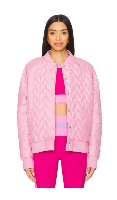 Beach Riot Flight Jacket In Prism Pink