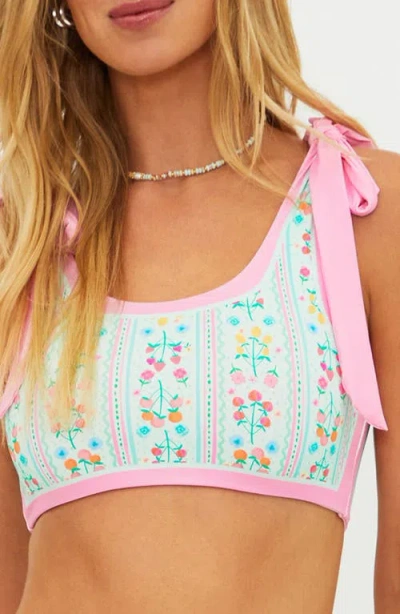 Beach Riot Francis Bikini Top In Pink