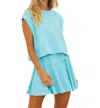 Beach Riot Dolman Sleeve Mesh T-shirt In Blue