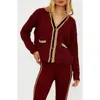 Beach Riot Gene Cable Stitch Cardigan In Burgundy