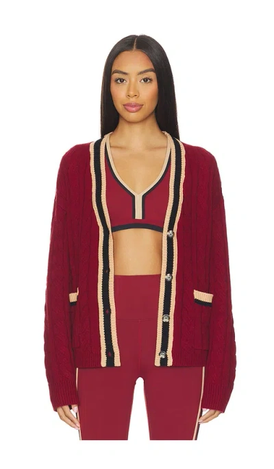 Beach Riot Gene Cardigan In Burgundy