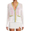 Beach Riot Gene Cardigan In Rose Blush Colorblock In Multi
