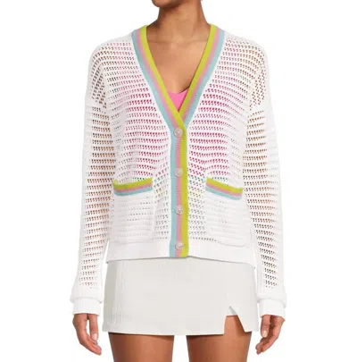 Beach Riot Gene Cardigan In Rose Blush Colorblock In Multi
