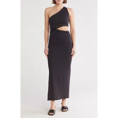 Beach Riot Genevieve Lace Cover-up Dress In Black