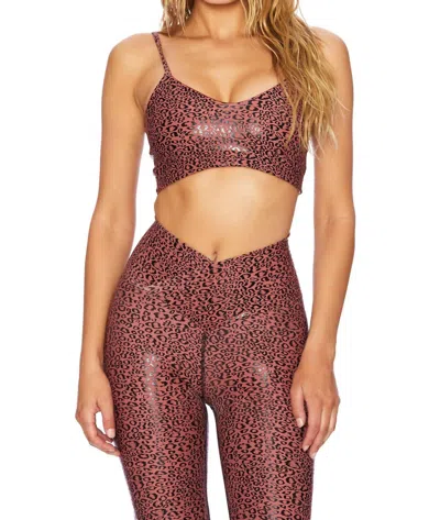 Beach Riot Georgia Top In Marsala Leopard In Burgundy