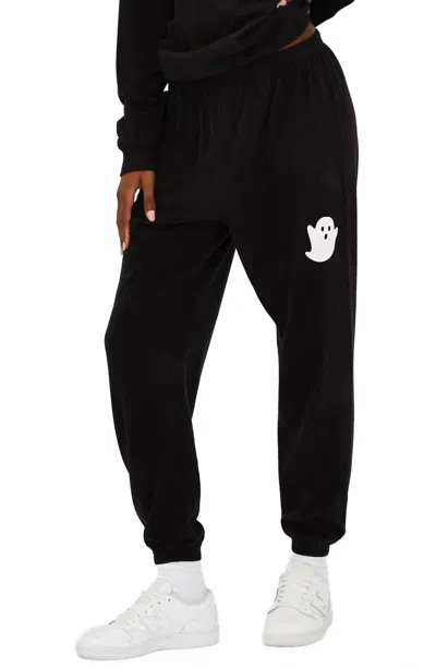 Beach Riot Georgie Pant In Boo Black