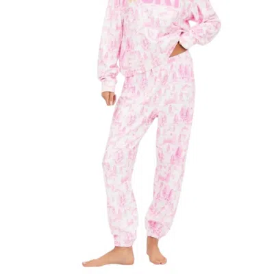 Beach Riot Georgie Pant In Pink Toile